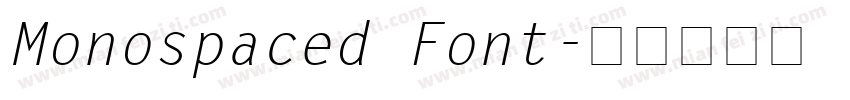 Monospaced Font字体转换
